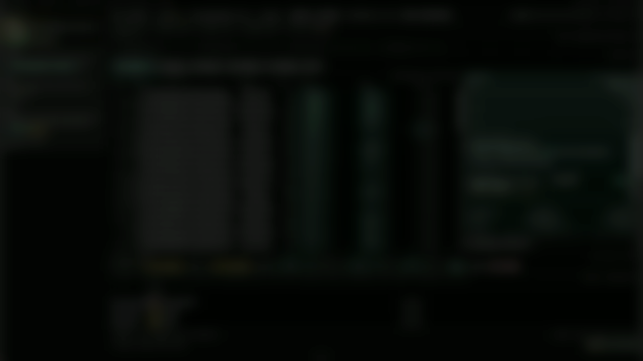 Blurred still of the system's frontend: a detail view, with a list of records on the left and an inspector panel on the right. The detail is blurred out; only the layout is visible.